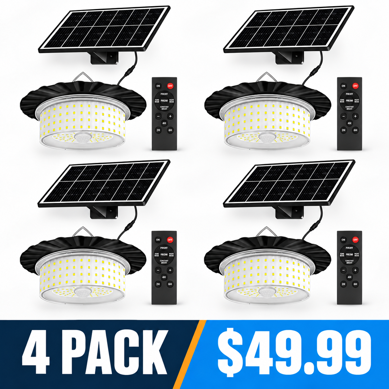4 Pack solar shed light bundle - $49.99
