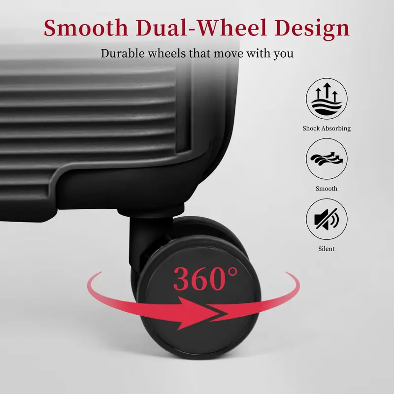 Smooth dual-wheel luggage design