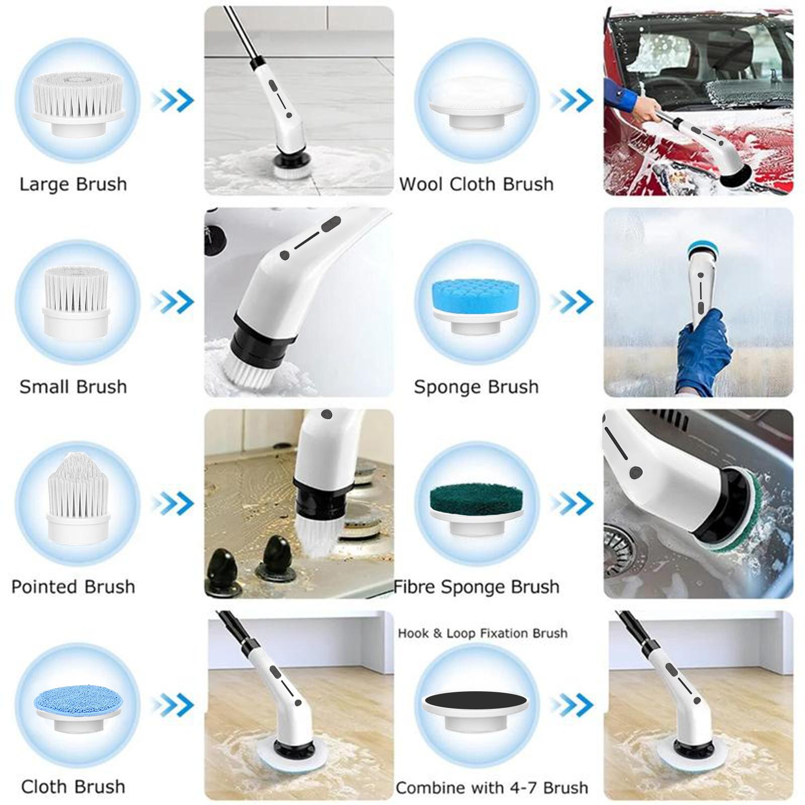 Cordless Electric Spin Scrubber with Extendable Handle detail 5