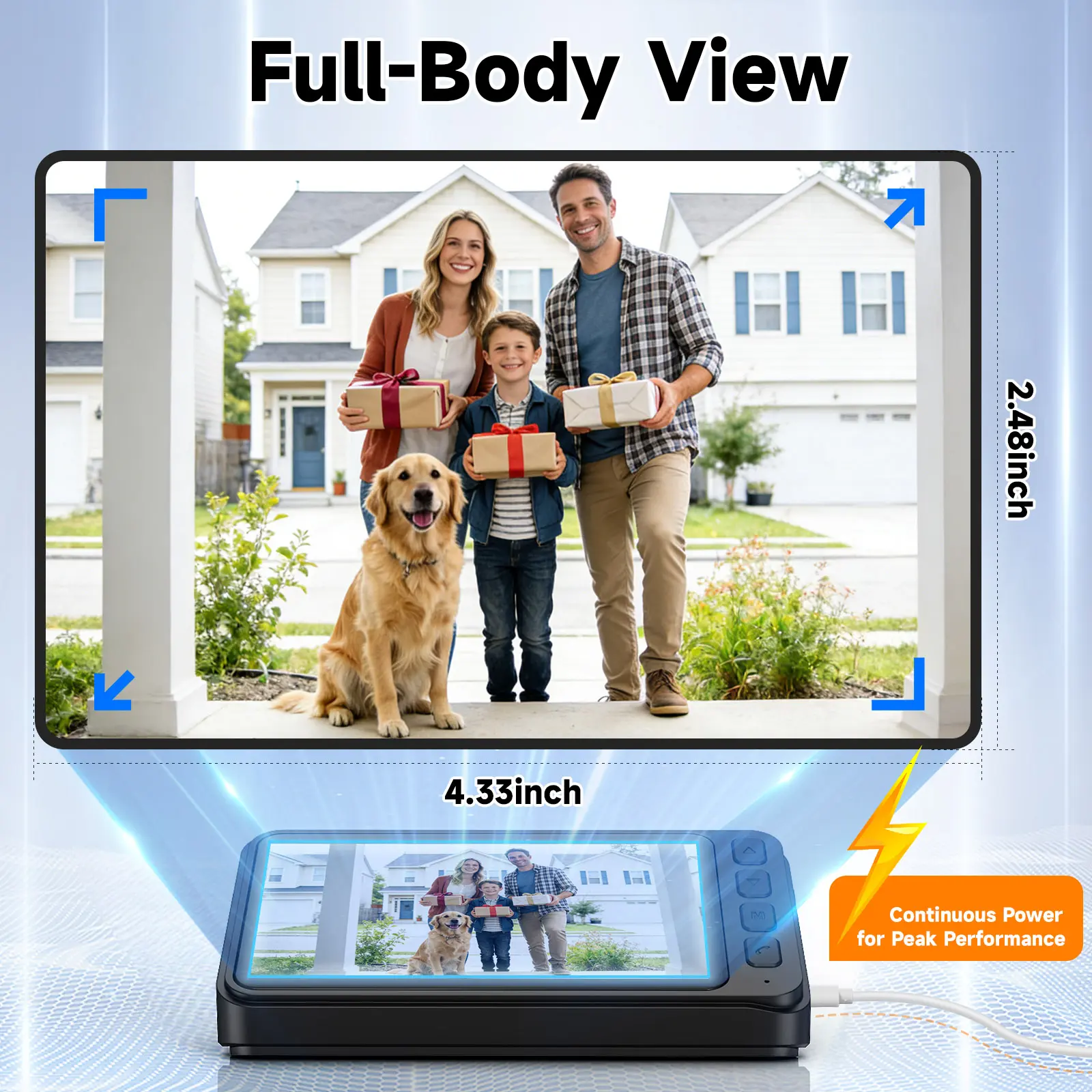 4.3-inch indoor monitor full-body view