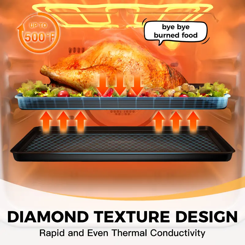 9-Piece Diamond-Texture Nonstick Bakeware Set product image 4