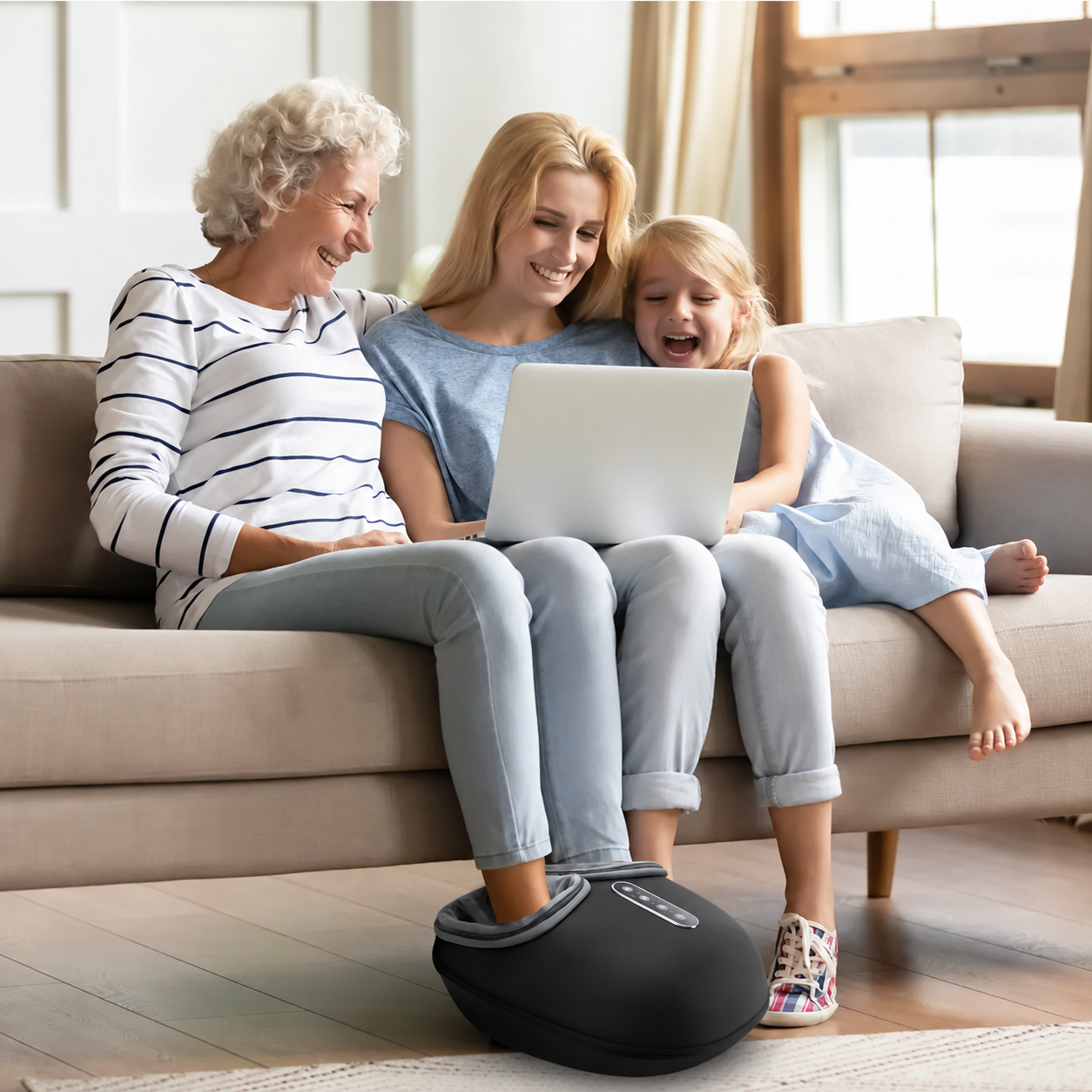 Foot massager for comfortable home relaxation
