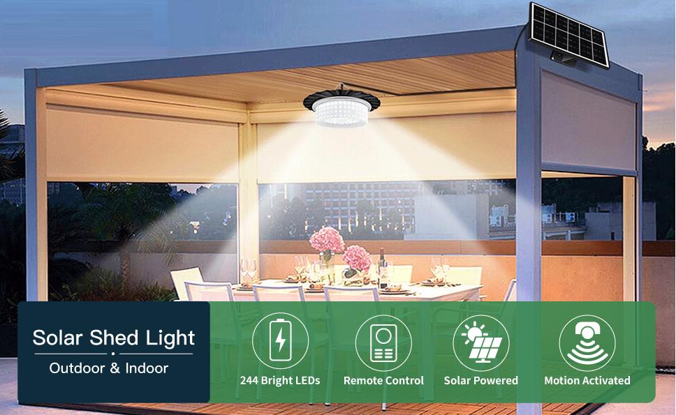 244-LED Solar Shed Pendant Light detail 1