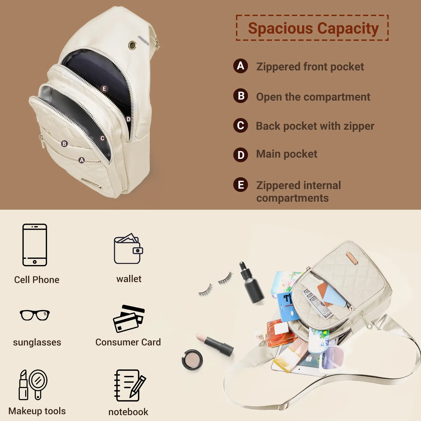 Small Sling Backpack Crossbody Bag 3