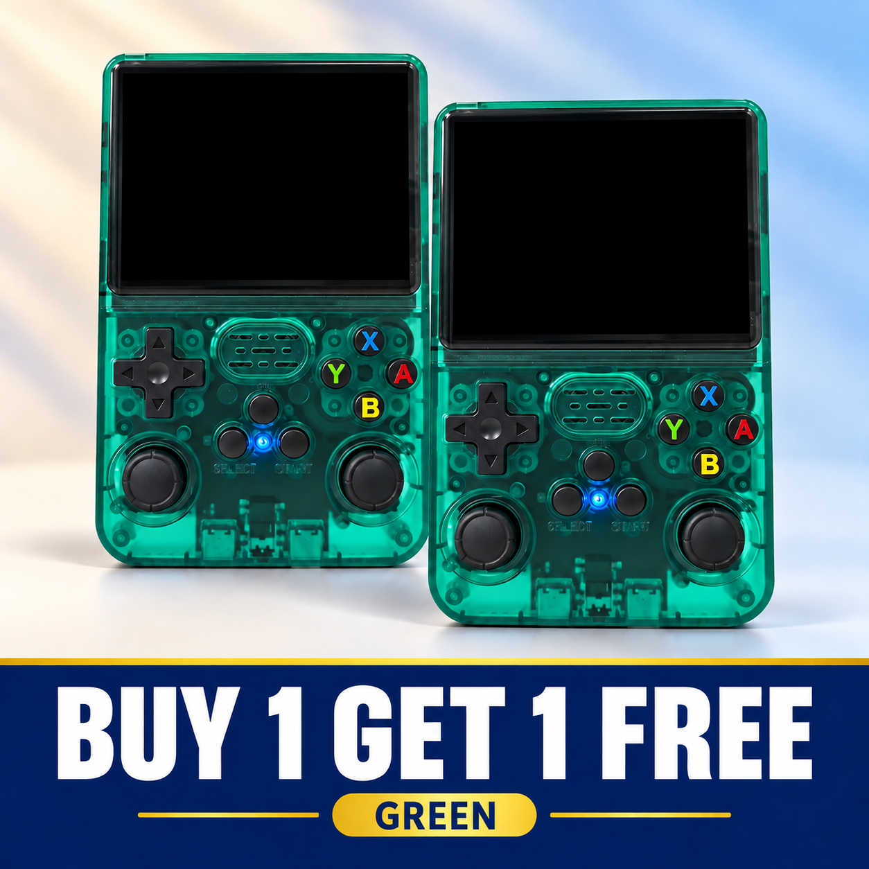 Green handheld console buy one get one free