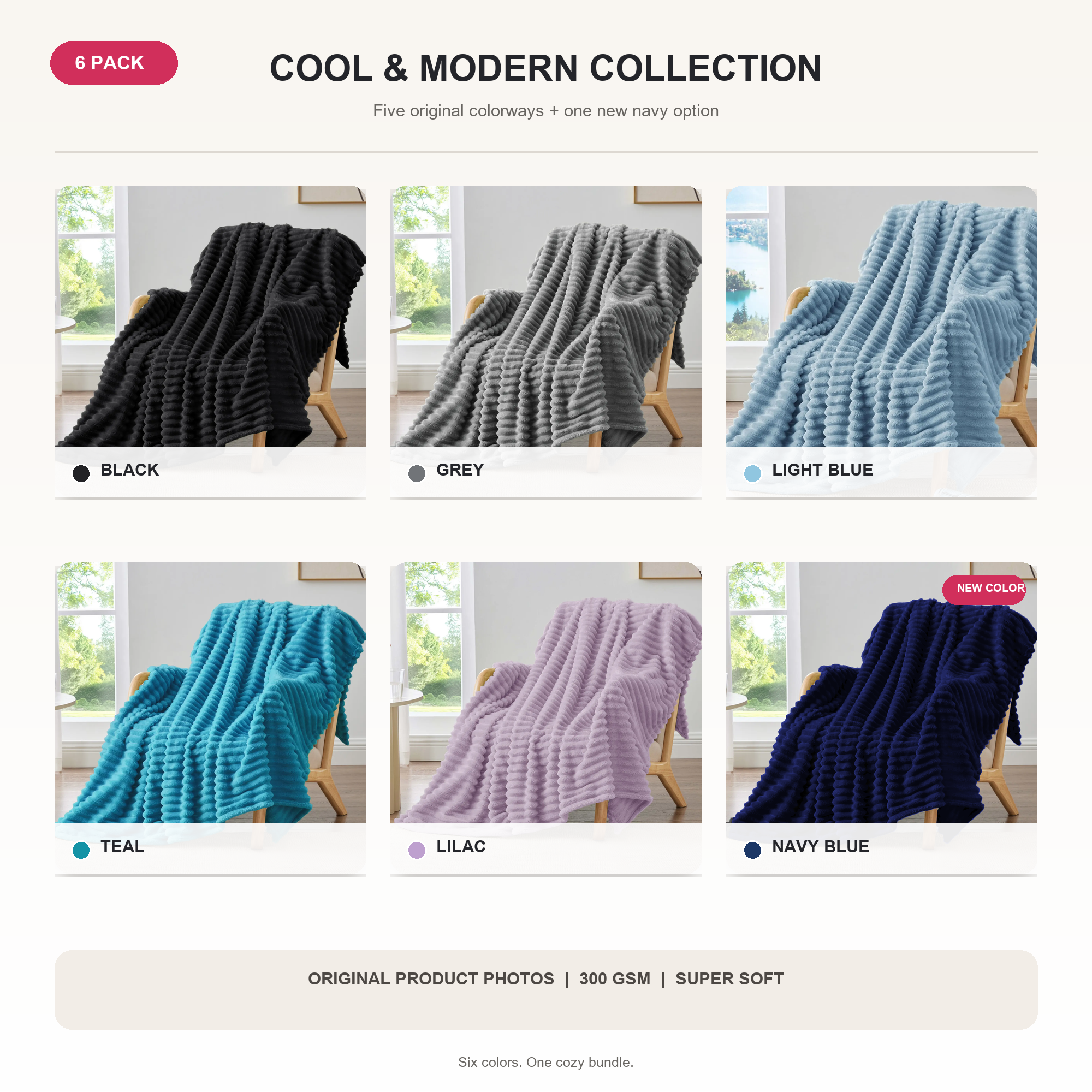 Fleece Stripe Throw Blanket