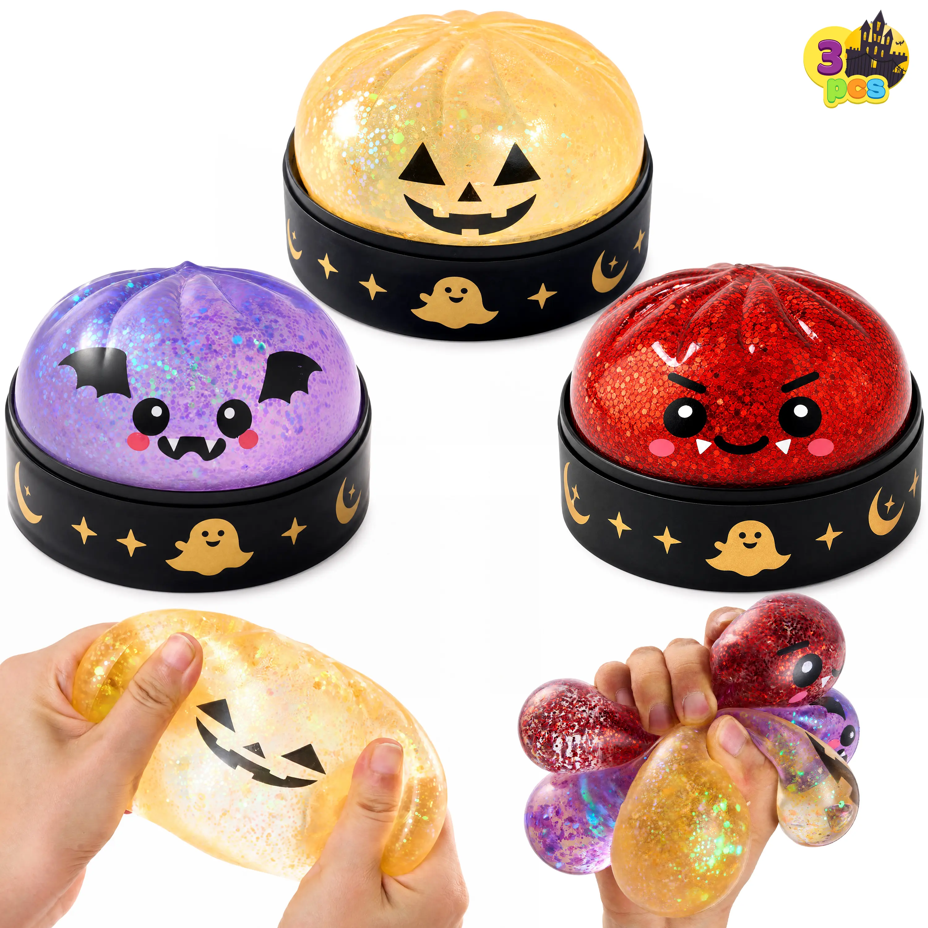 Halloween Squishy Stress Relief Toy Set 3pc Set A