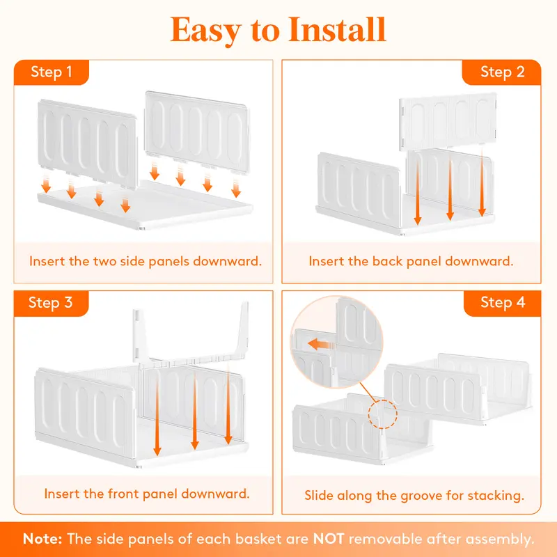 Stackable Closet Organizer Bins – Space-Saving Multipurpose Storage Set product image 4