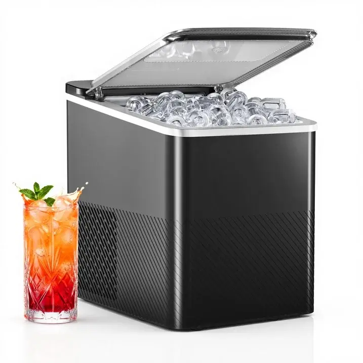 Portable Countertop Ice Maker with Handle – 26 lb/day - Black-21