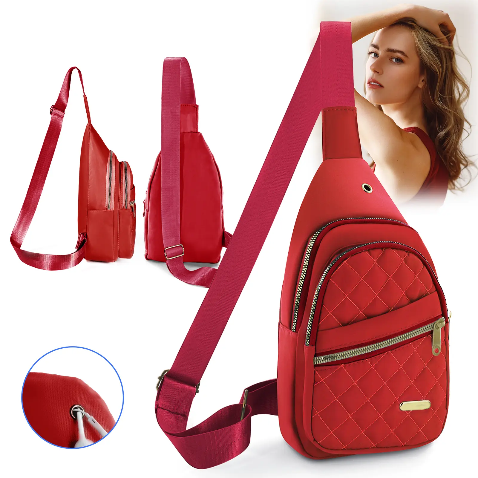 Small Sling Backpack Crossbody Bag 5