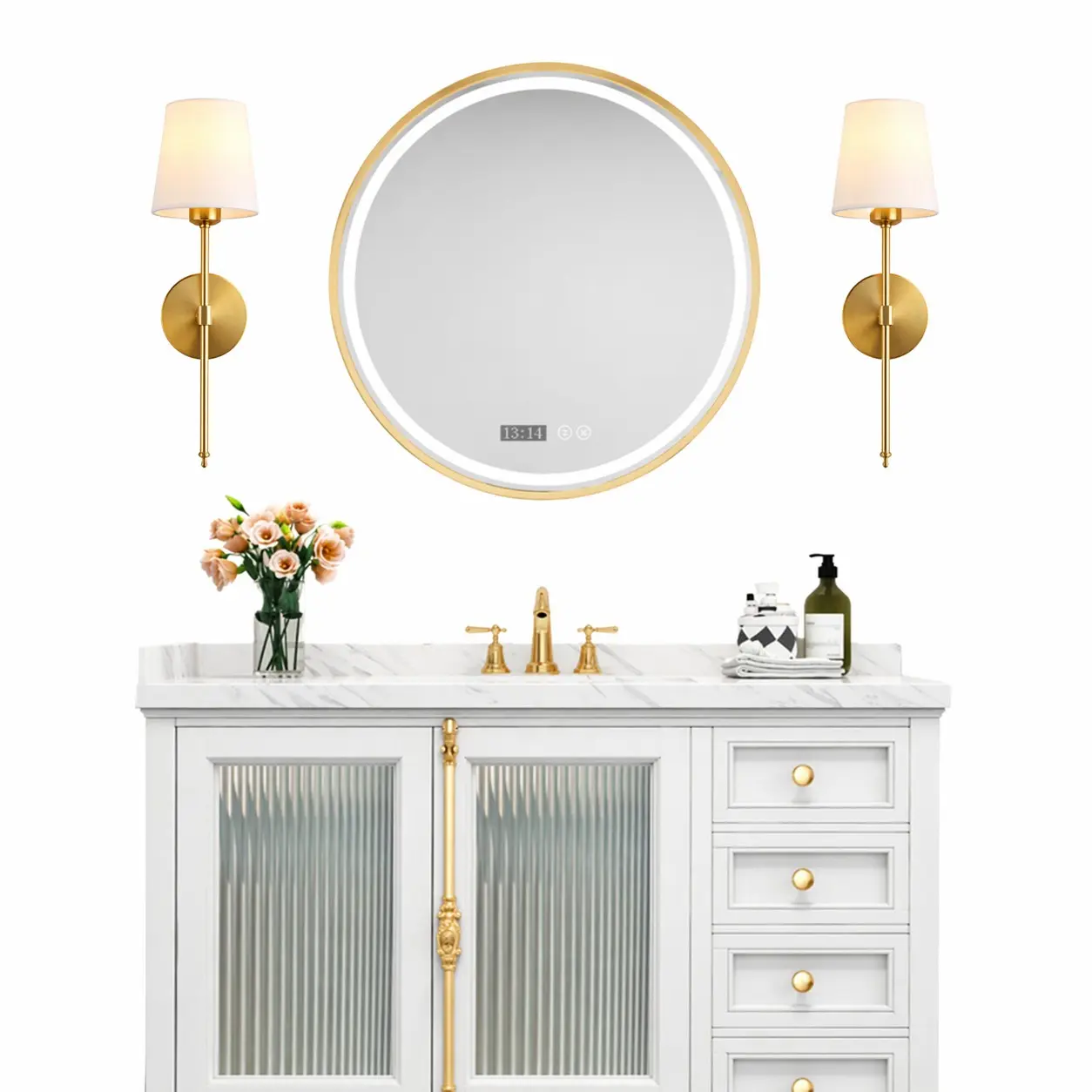 Decorative wall sconces for vanity and living spaces