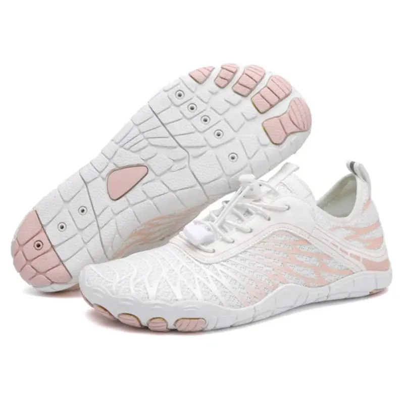 Unisex Barefoot Trail Walking Shoes - White Peach
