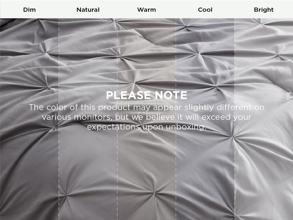 Color appearance guidance for pinch-pleat bedding