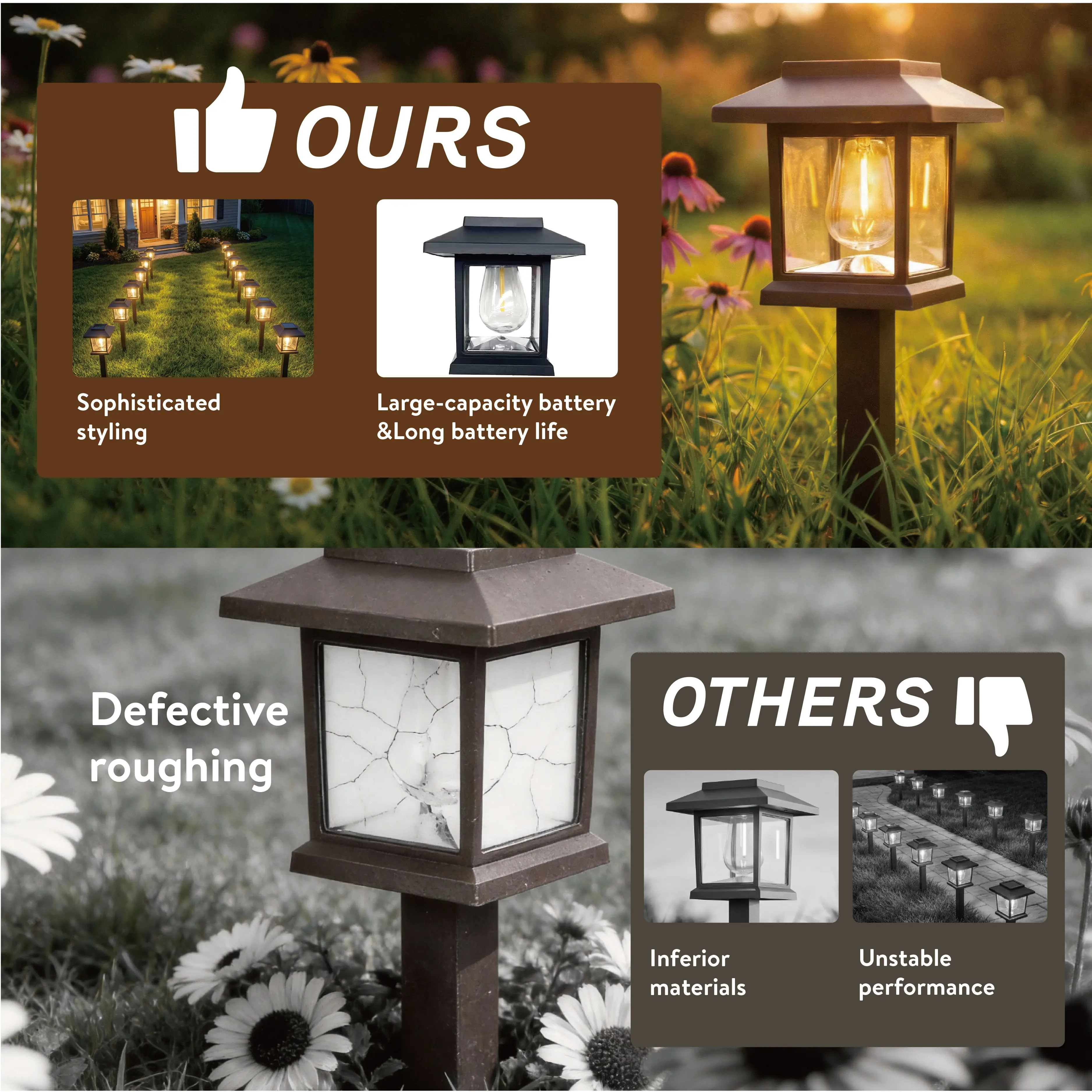Solar Pathway Lights with Warm White LED, 6 or 12 Pack feature image 6