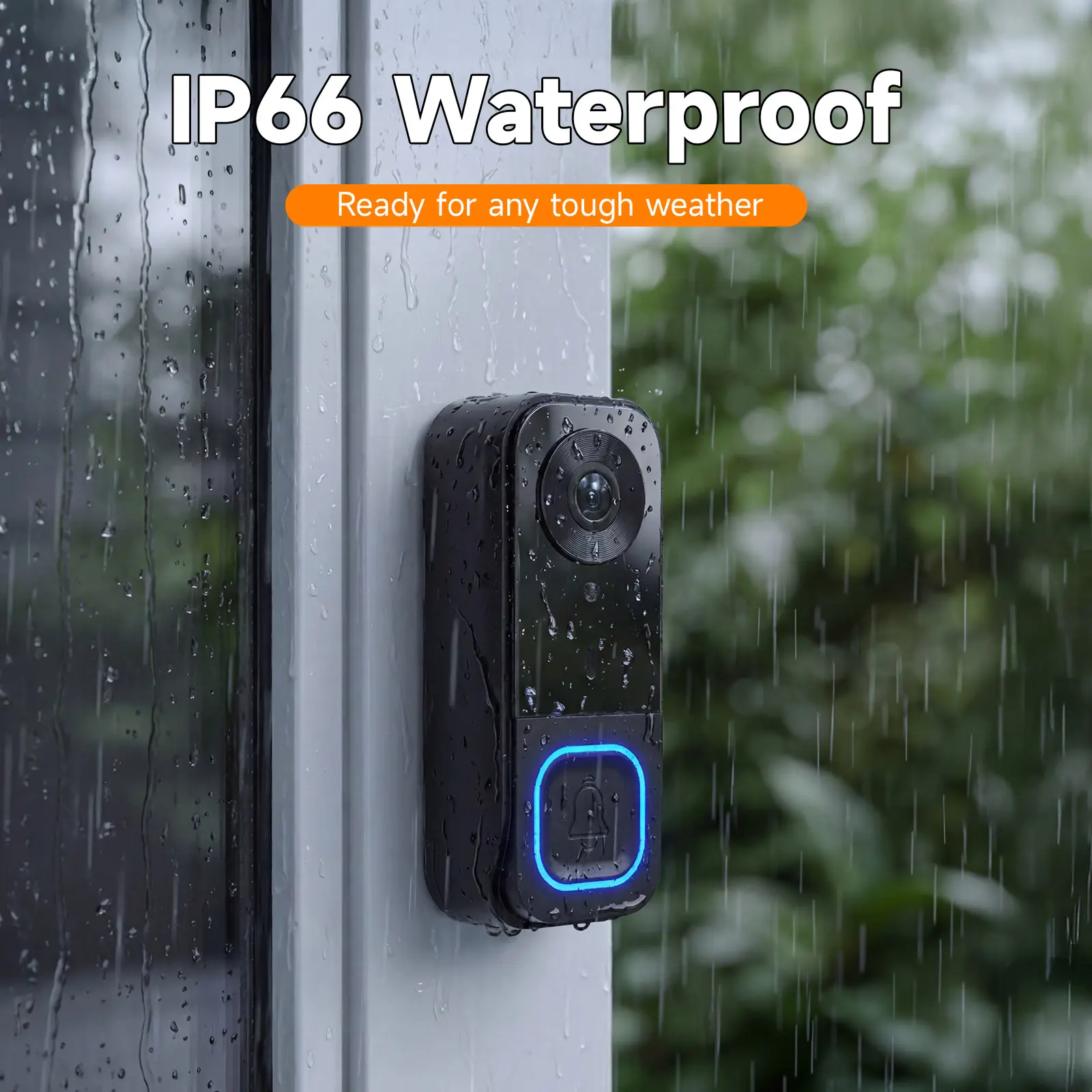 Weather-resistant outdoor doorbell camera