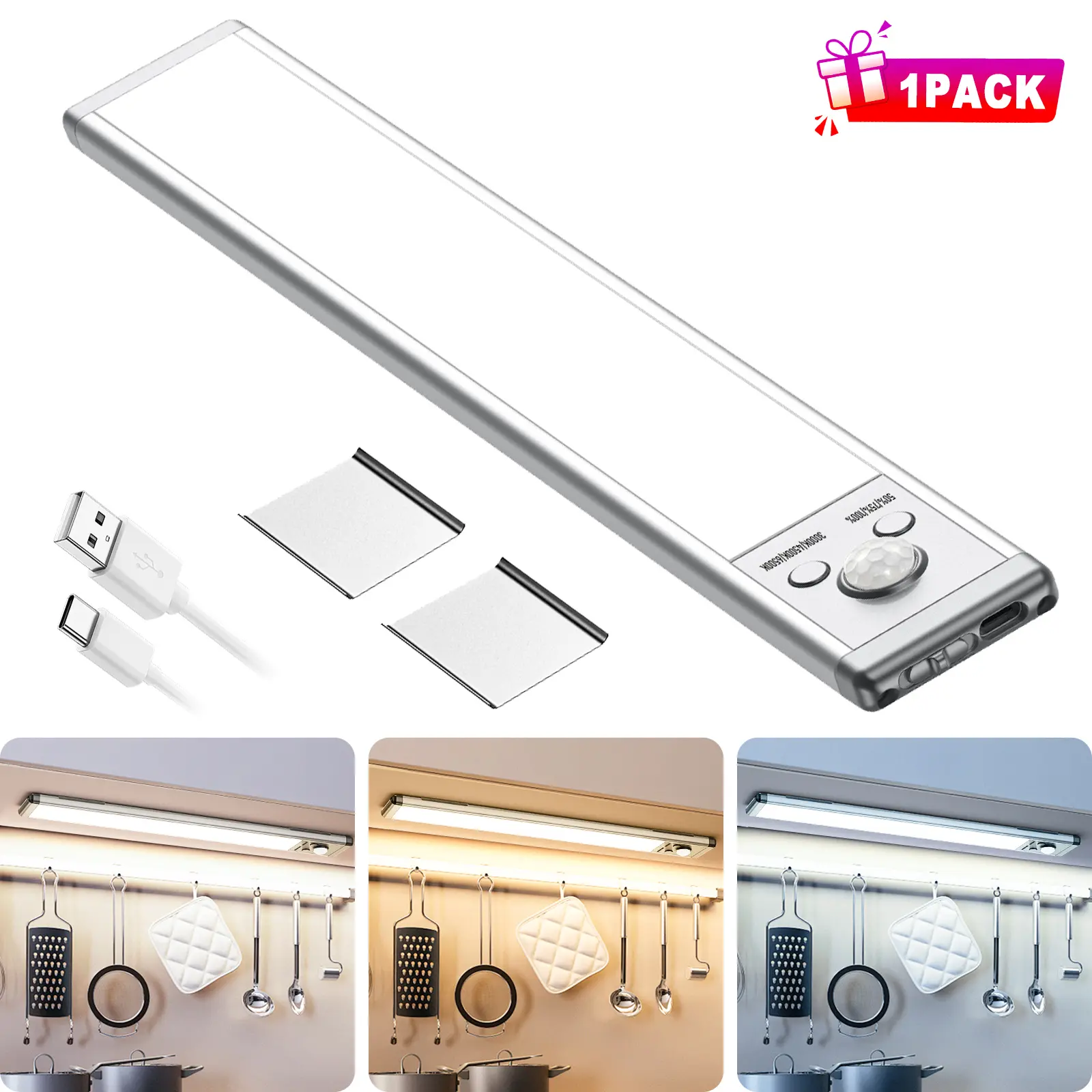 Rechargeable Motion Sensor Under Cabinet Light 1 Packs