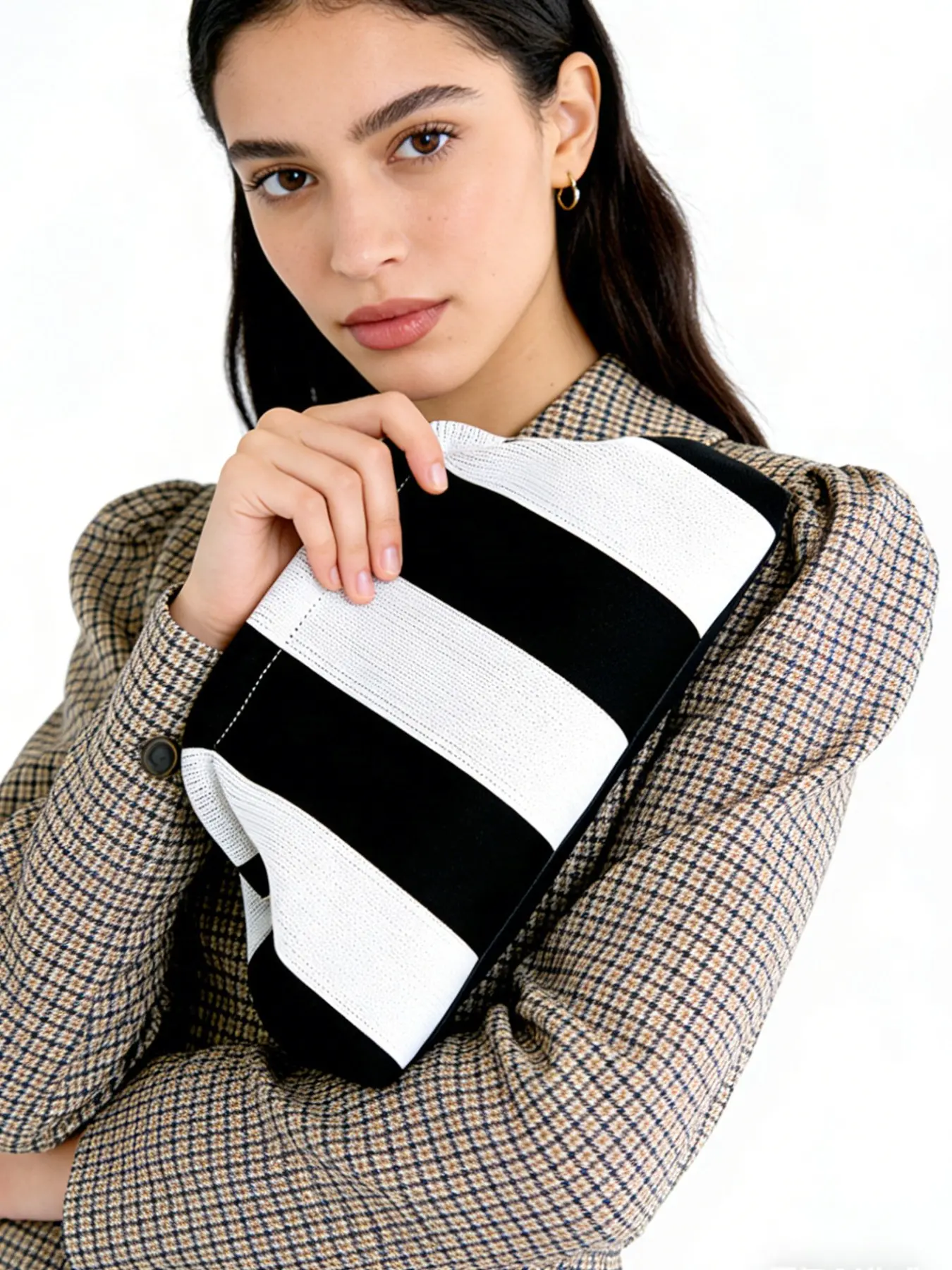 Women's Striped Cloud Handbag 8