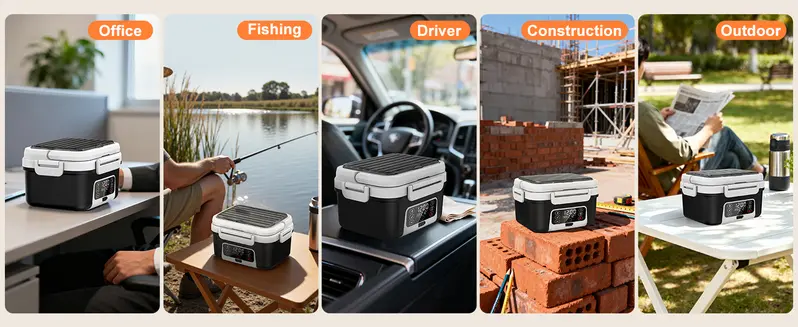 Cordless 1.5L Electric Heated Lunch Box with Smart Timer feature 9
