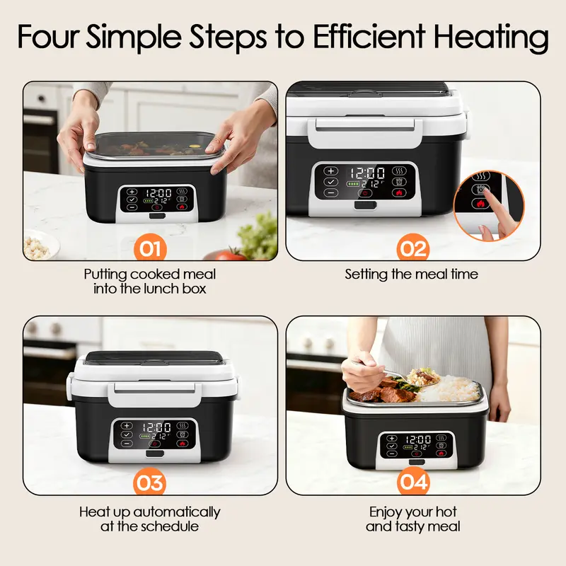 Cordless 1.5L Electric Heated Lunch Box with Smart Timer product image 6