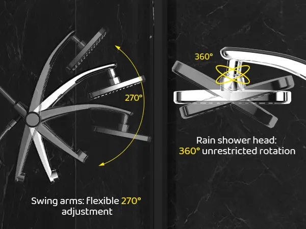 12-Inch Magnetic Dual Rain Shower Head Combo with Handheld Sprayer detail 8