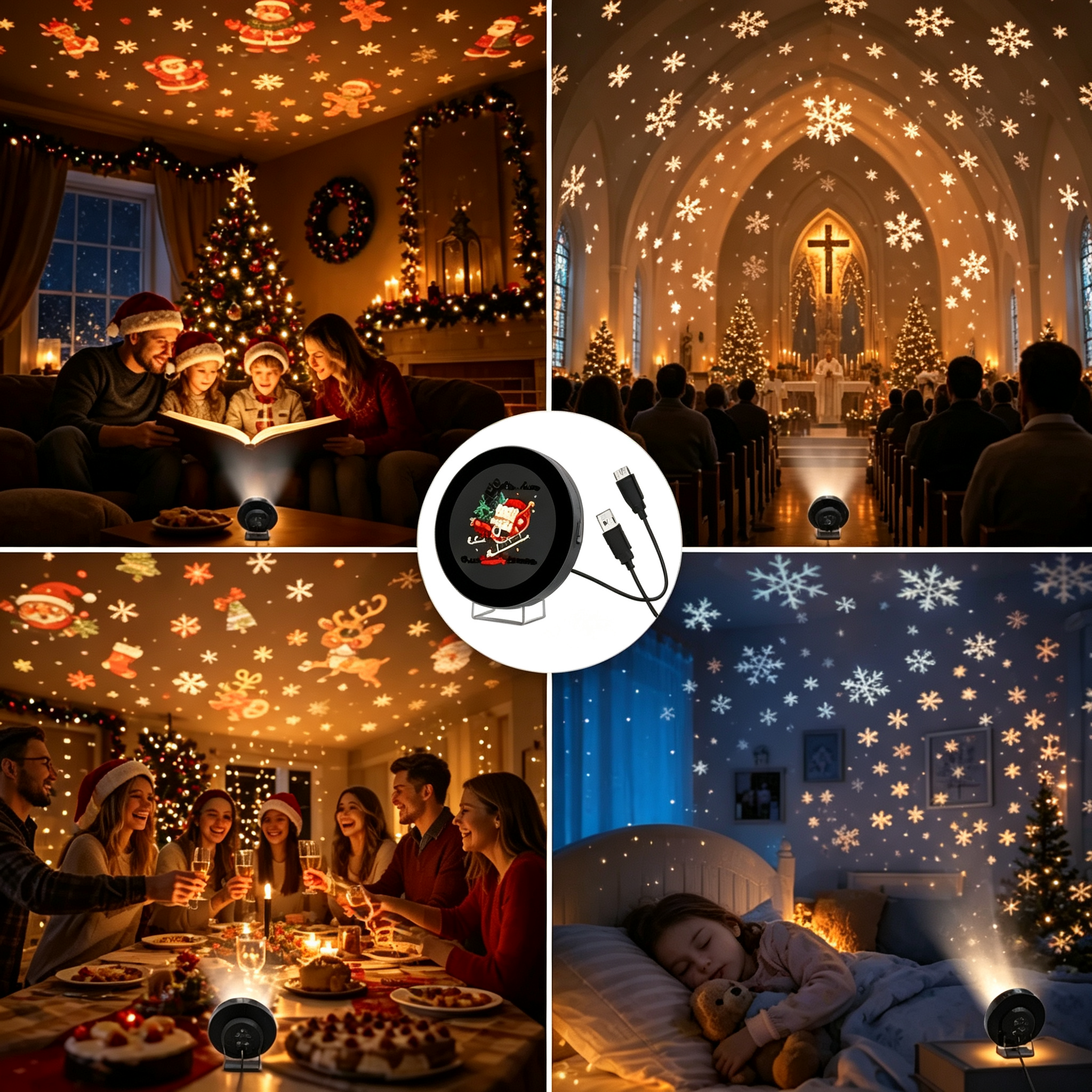 Christmas projector holiday atmosphere
