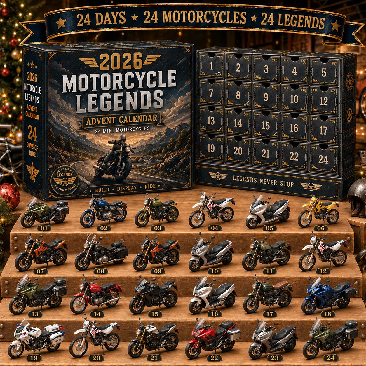 🚜Build the Fleet Collection 24-Day Vehicle Advent Calendar Series Christmas gifts