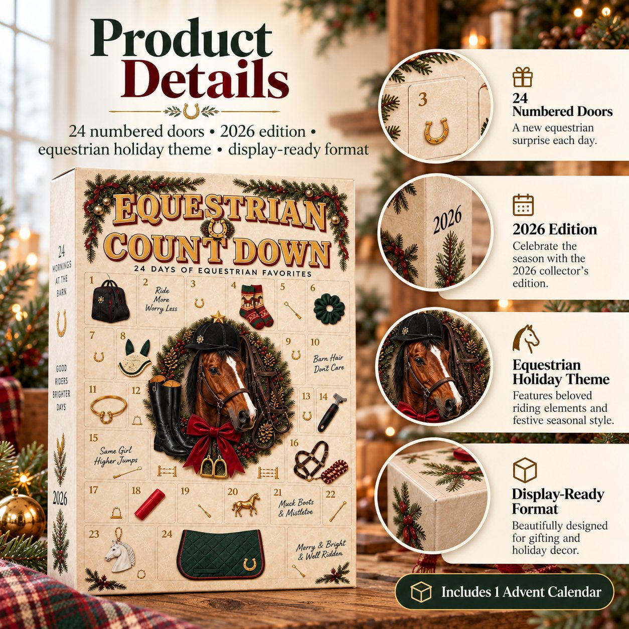 50% OFF | 🐴🎄 2026 Reitsport Advent Calendar – 24 Equestrian Surprises ✨