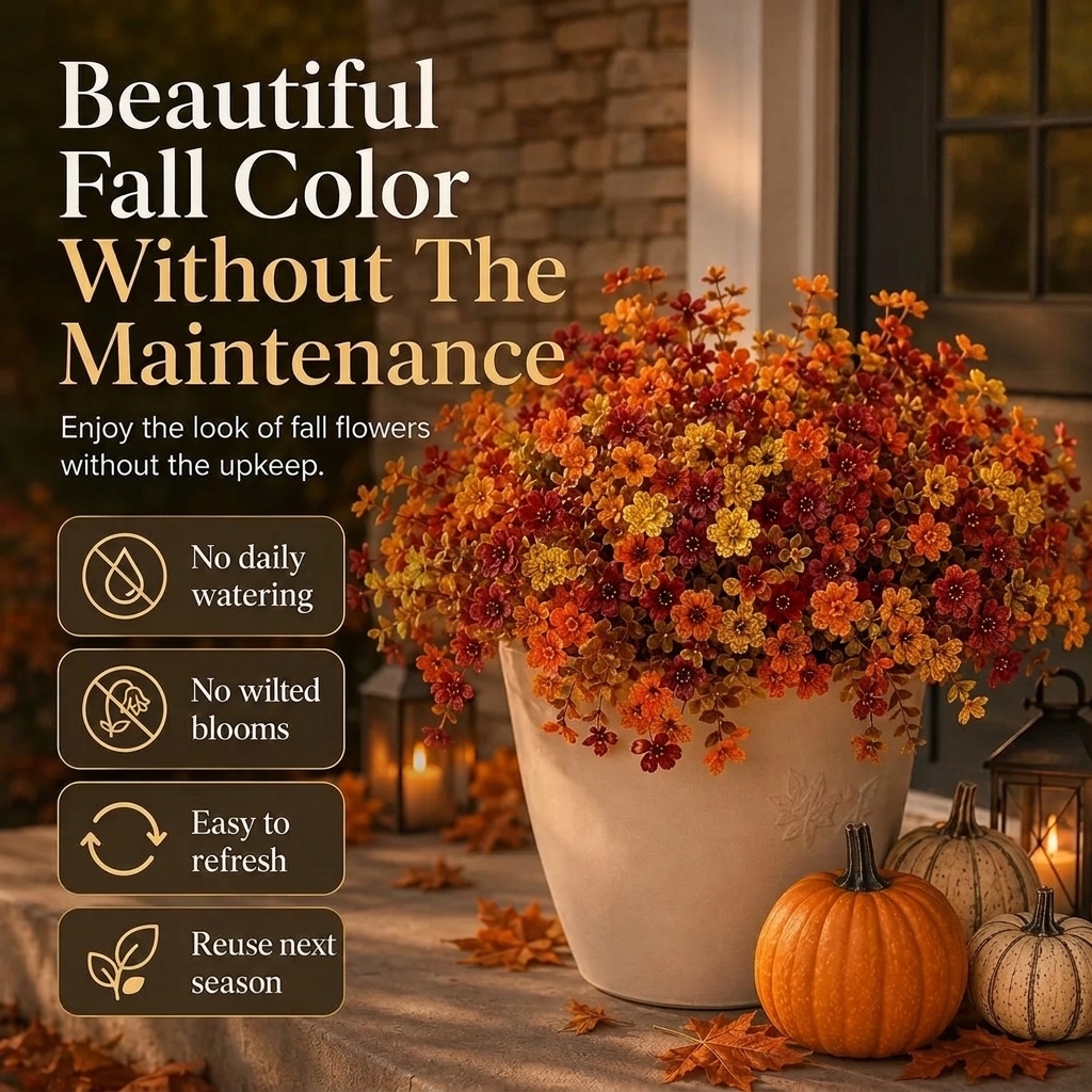 🌸Last Day Special 49% OFF💐 UV-Resistant Fall Artificial Flowers