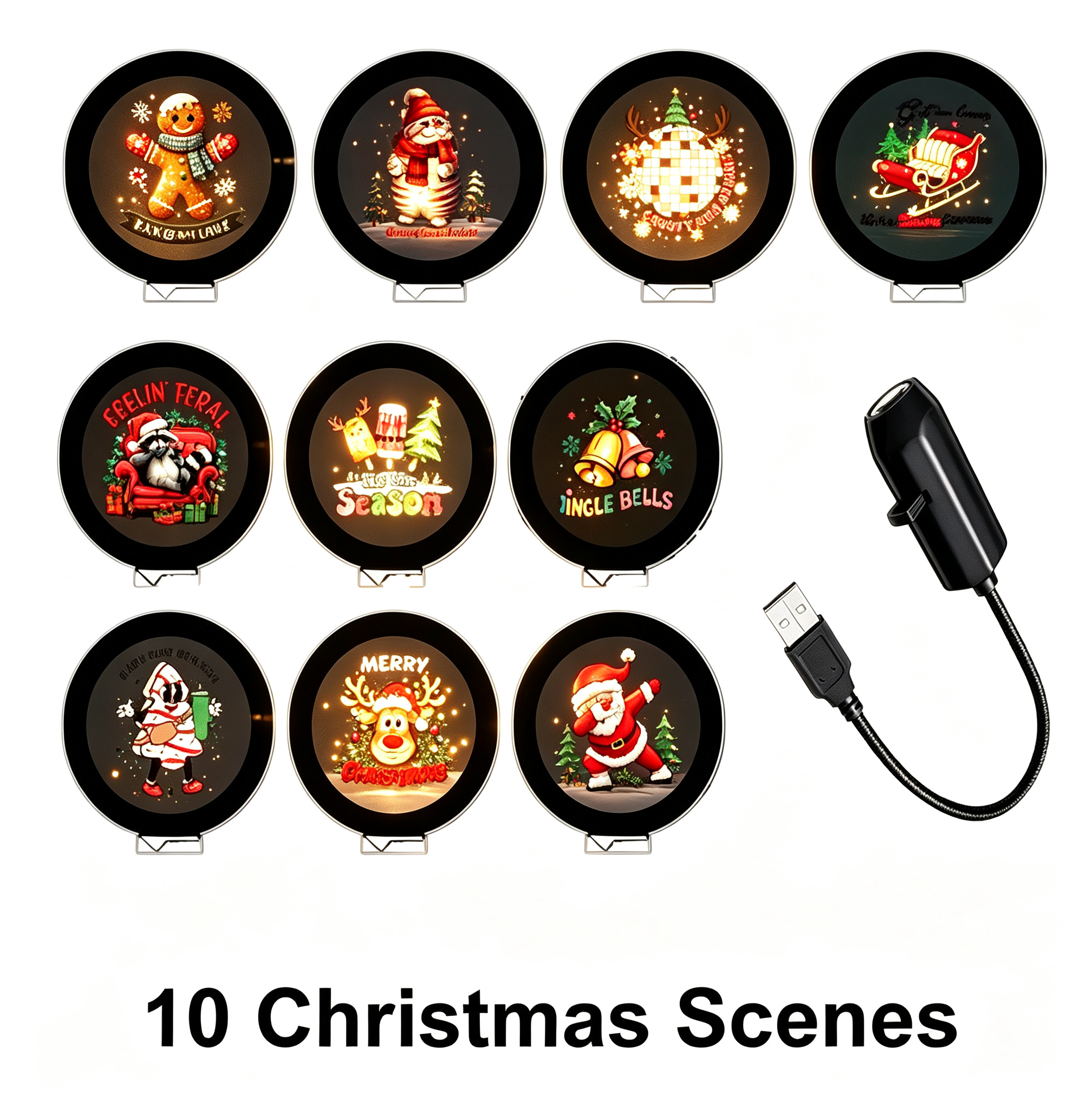 Christmas projector details