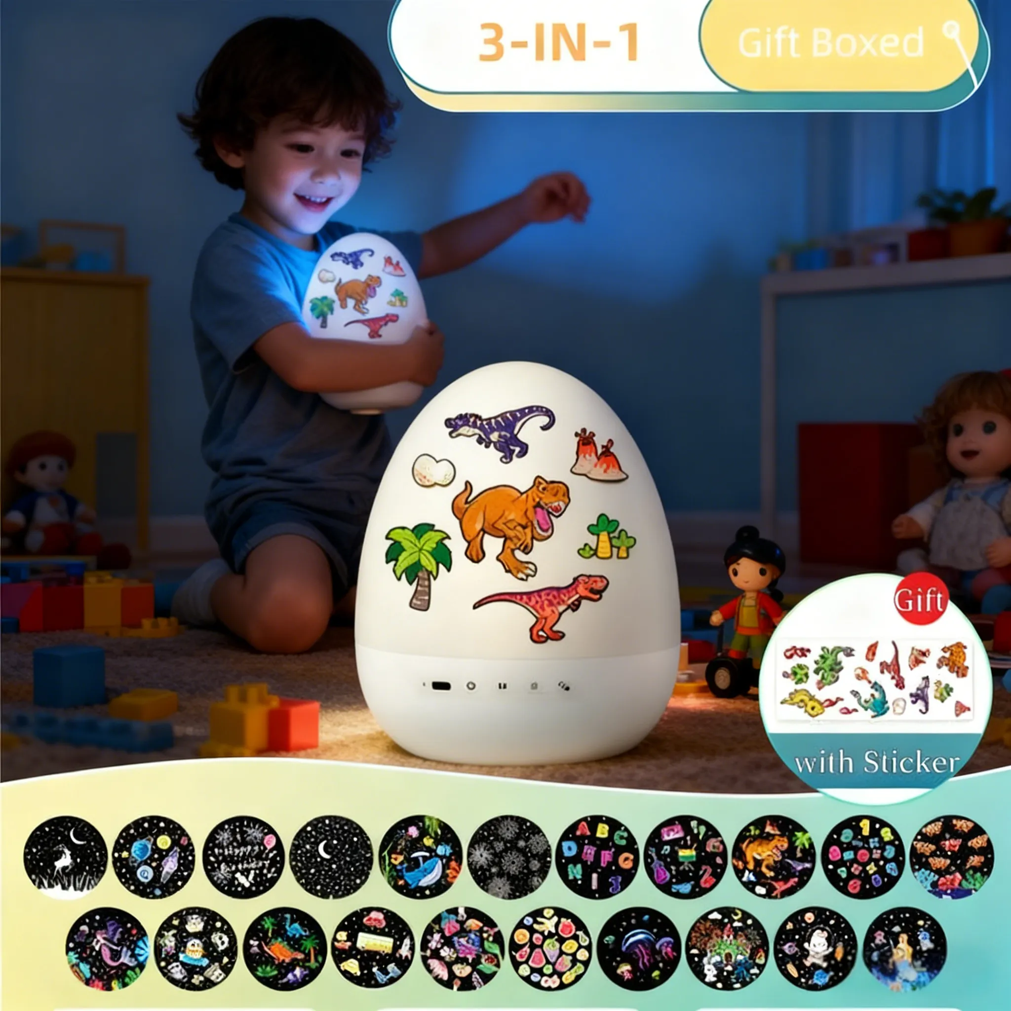 🎄Dinosaur Egg Night Light Projector  For Kids