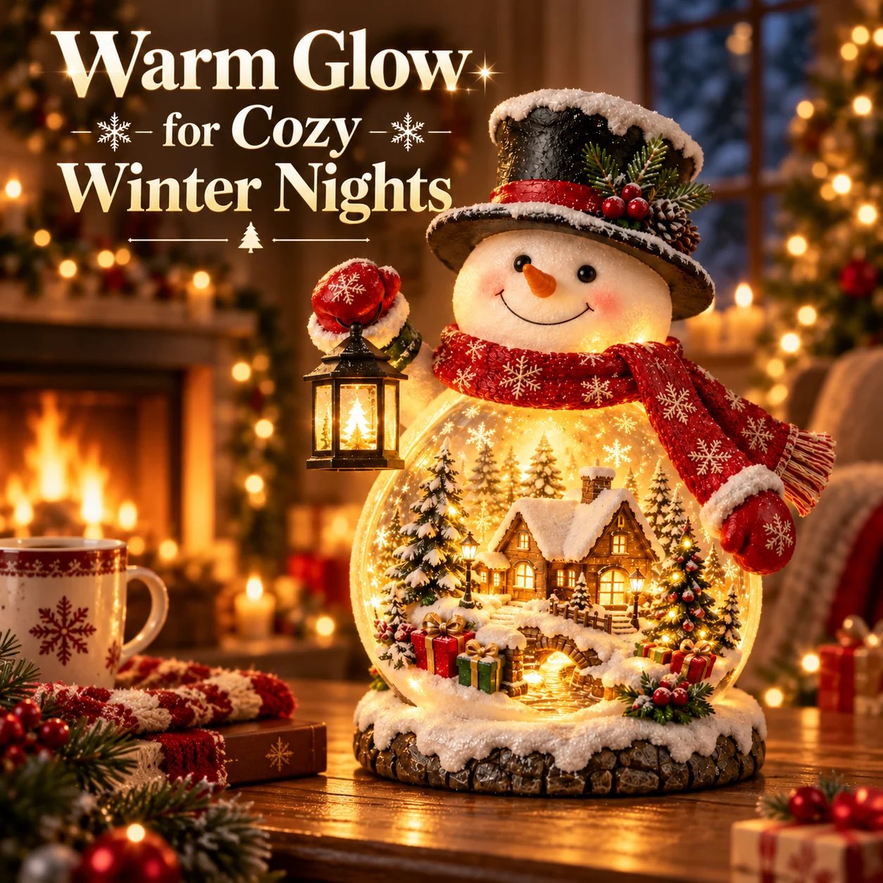 50% OFF | ✨ "Snowman Glow" Christmas Village – Festive Glowing Table Decoration 🎄