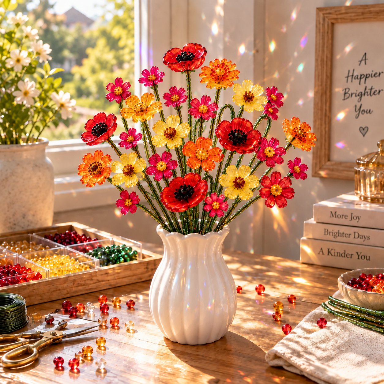 50% OFF | 🌷🧘 Beaded Wildflower Bouquet DIY Kit – Relaxing & Beginner-Friendly Floral Craft ✨