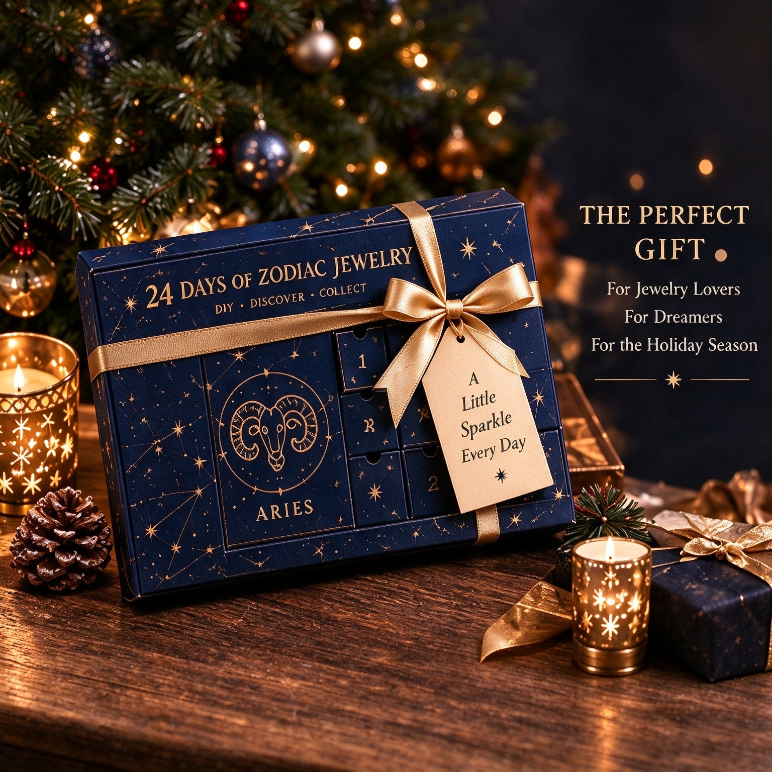 50% OFF | ✨ 24 Days Zodiac DIY Jewelry Advent Calendar – 24 Days of Beads & Charms 🌟