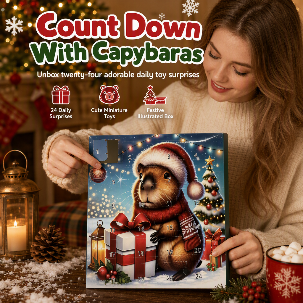 50% OFF | 🎁Capybara Christmas Advent Calendar – 24 Days Festive Countdown Surprises 🎄