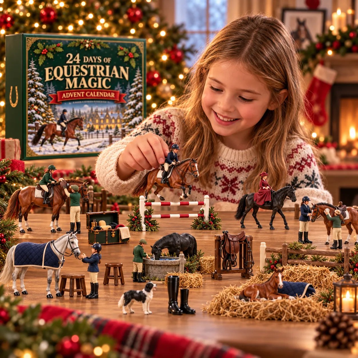 50% OFF | 🐎 24 Days Equestrian Magic Advent Calendar – Horse & Rider Holiday Collectibles ✨