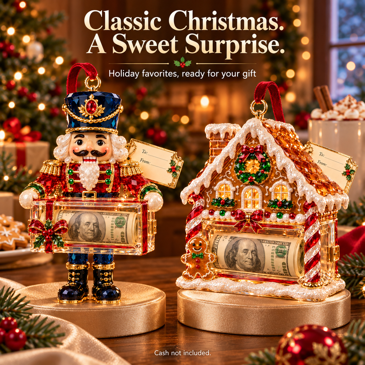 Christmas morning — finding the ornament on the tree