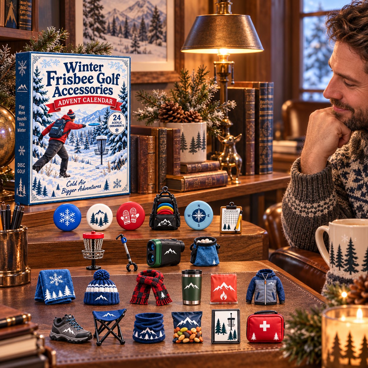 50% OFF | 🥏 24 Winter Christmas Memories: Disc Golf Advent Calendar – Mini Disc Golf Set & Alpine Course Display ✨