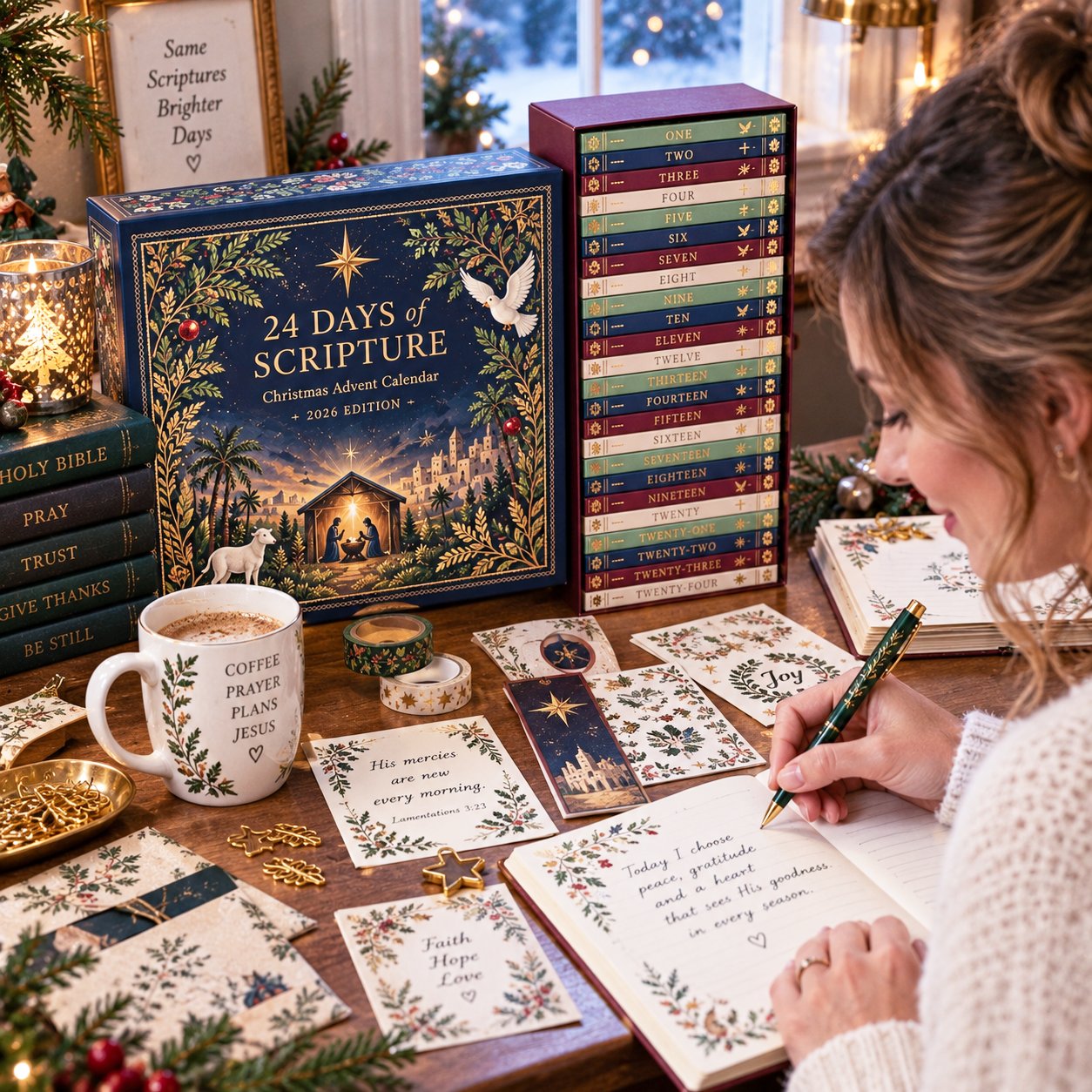 50% OFF | 📖 Scripture Advent Calendar 2026 – 24 Days Bible Verse Countdown ✝️