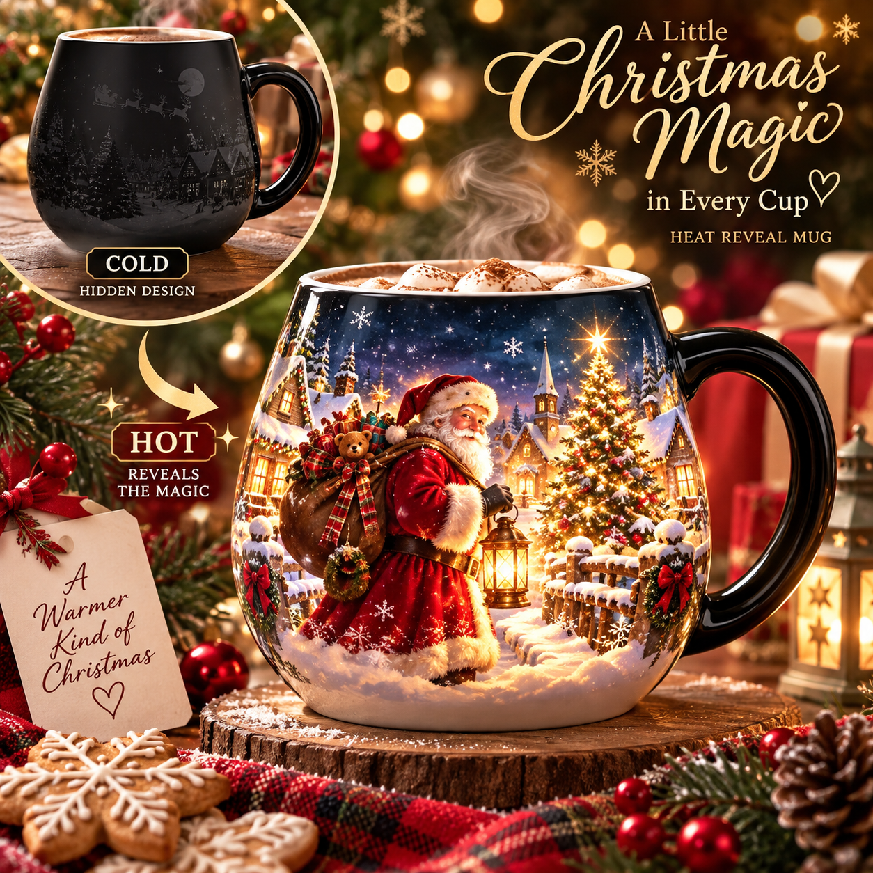50% OFF | ☕ Christmas Magic Color-Changing Mug – Heat Reveal Holiday Gift ✨