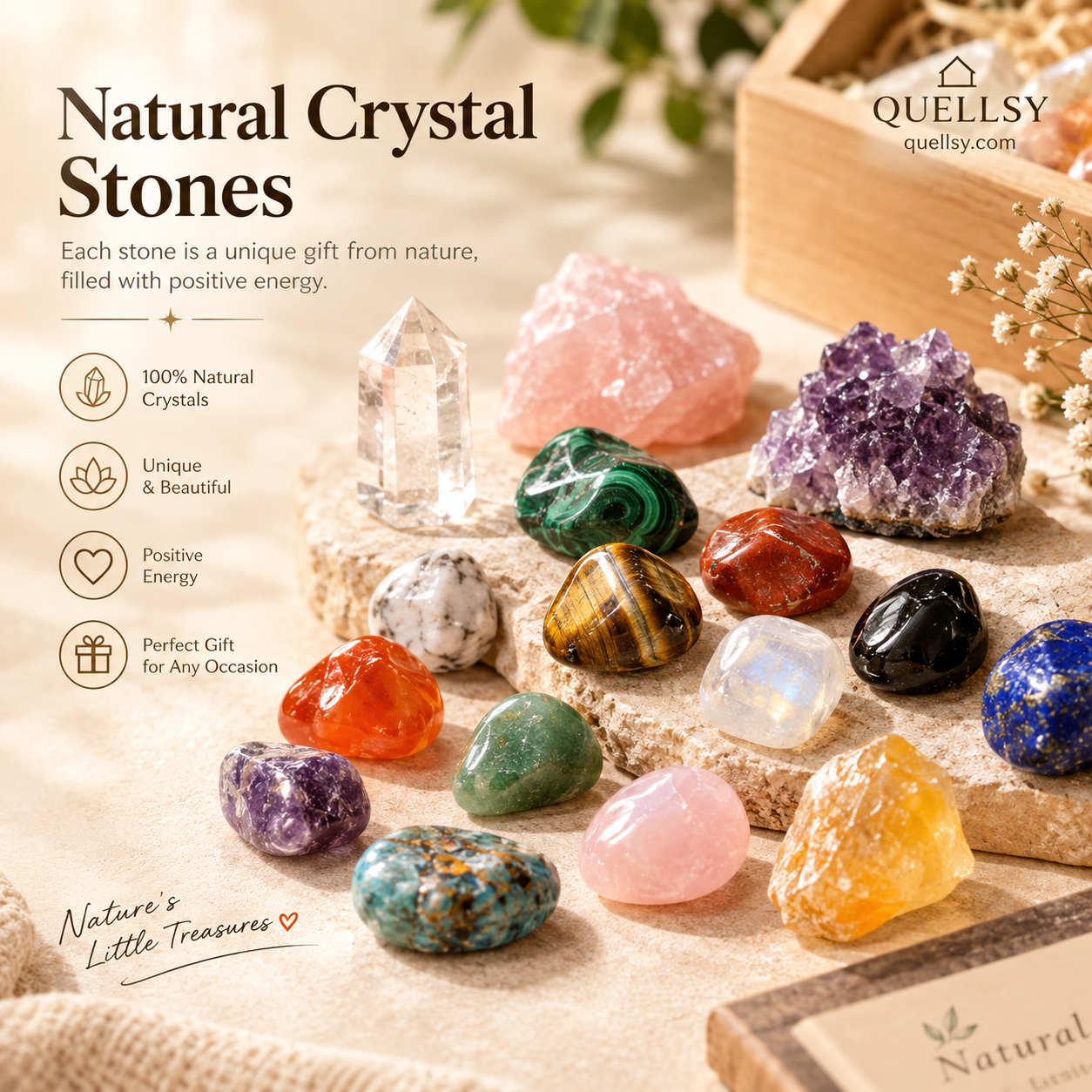 💎Crystals Advent Calendar 2026-24 Days Chakra Crystals&Healing Stones🔮