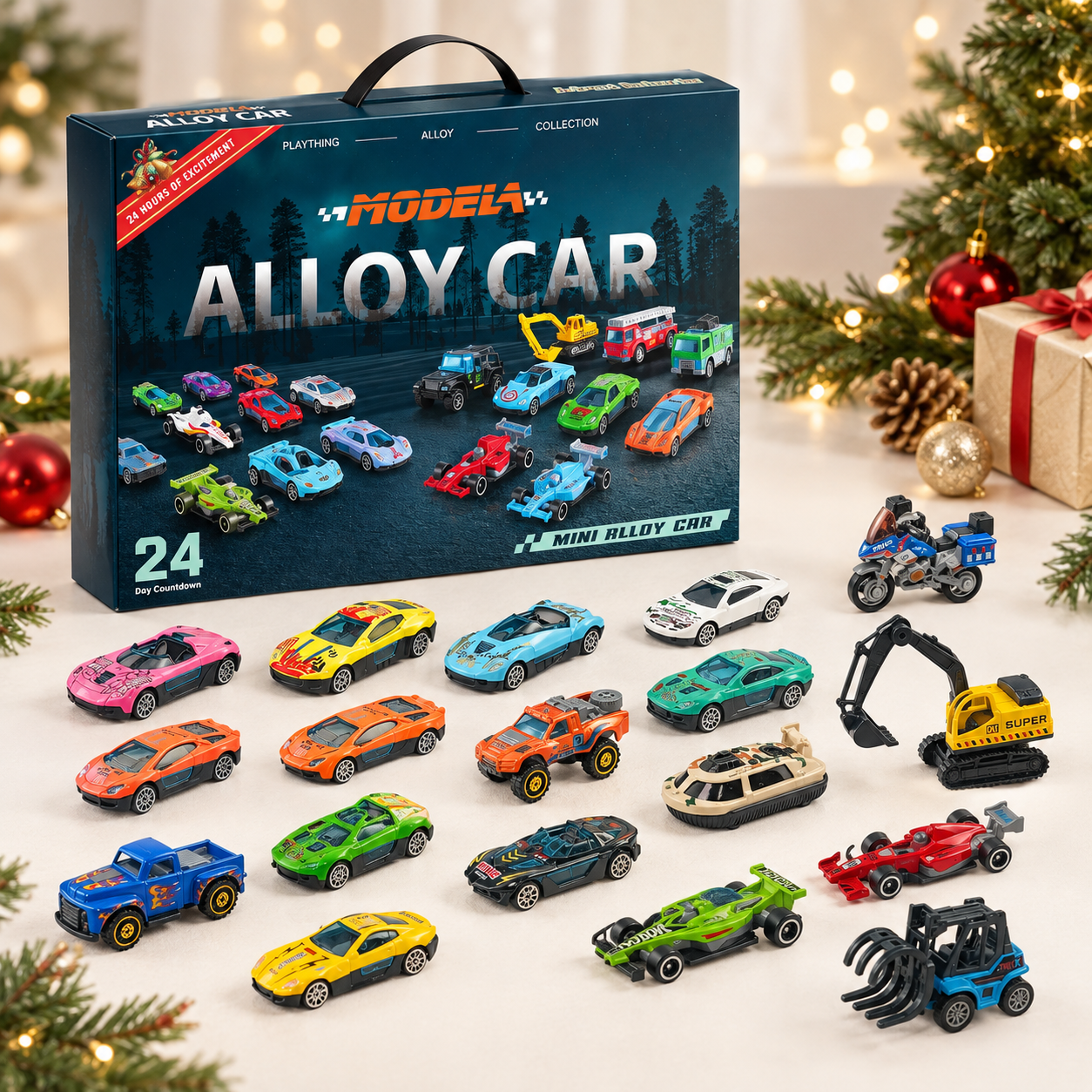 Christmas Die-Cast Car Advent Calendar for Kids