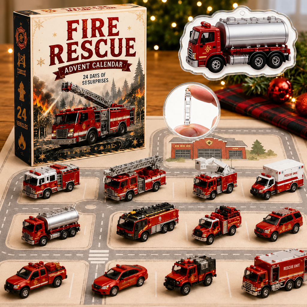 🚜Build the Fleet Collection 24-Day Vehicle Advent Calendar Series Christmas gifts