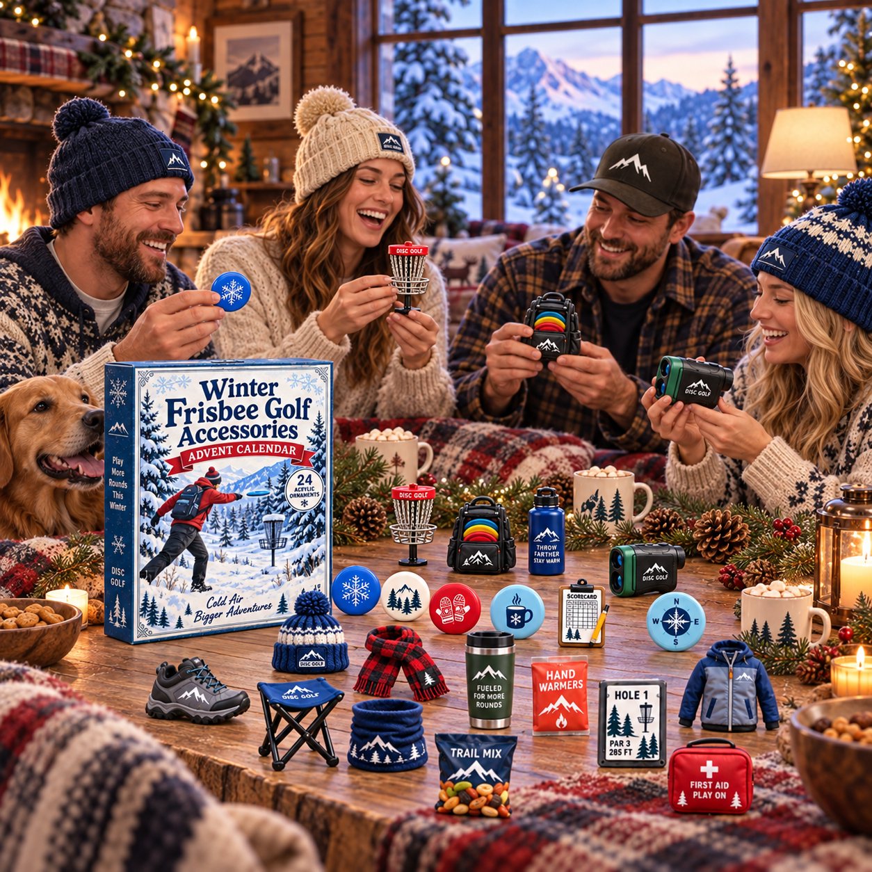 50% OFF | 🥏 24 Winter Christmas Memories: Disc Golf Advent Calendar – Mini Disc Golf Set & Alpine Course Display ✨