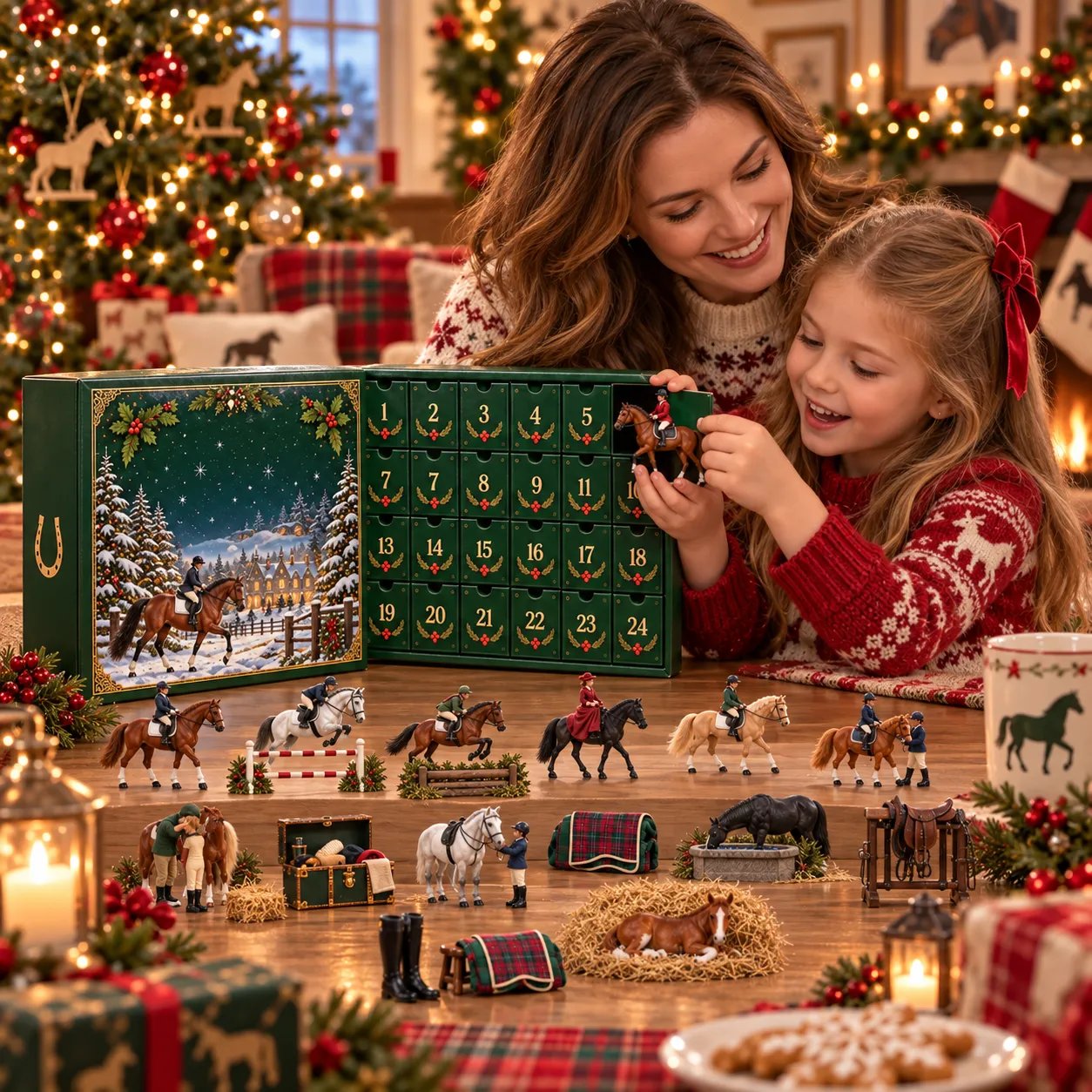50% OFF | 🐎 24 Days Equestrian Magic Advent Calendar – Horse & Rider Holiday Collectibles ✨