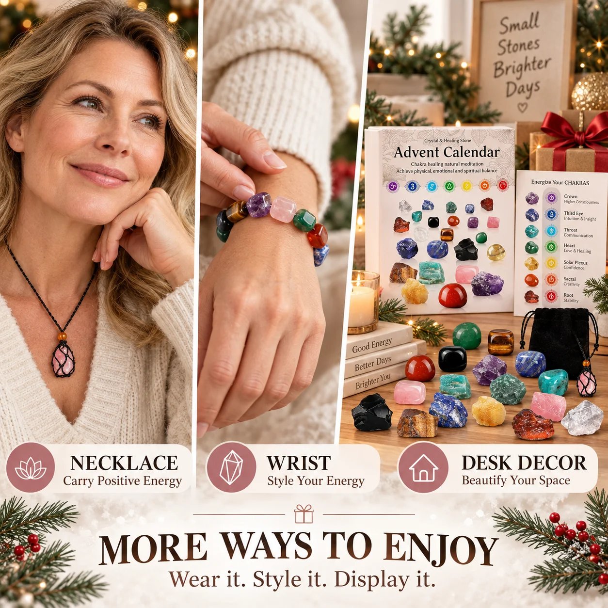 50% OFF | 💎 Crystal Advent Calendar – 24 Days Gemstone Gift Box 🎁