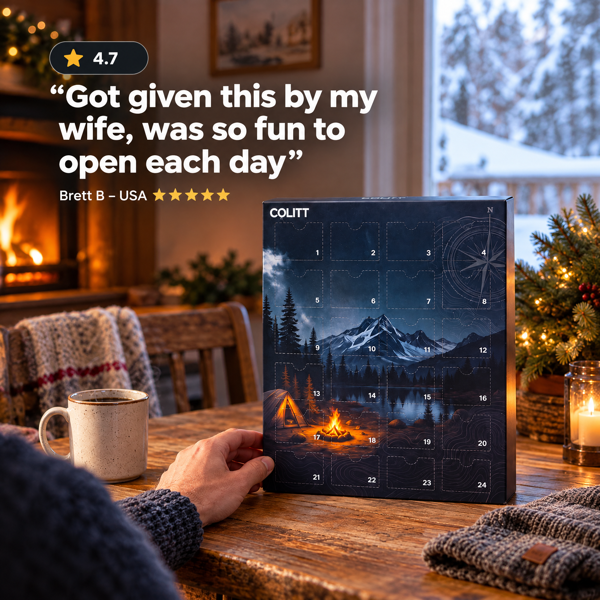 50% OFF | 🏕️ Outdoorsman Advent Calendar – 24 Days Survival & Camping Gear Surprises 🎄