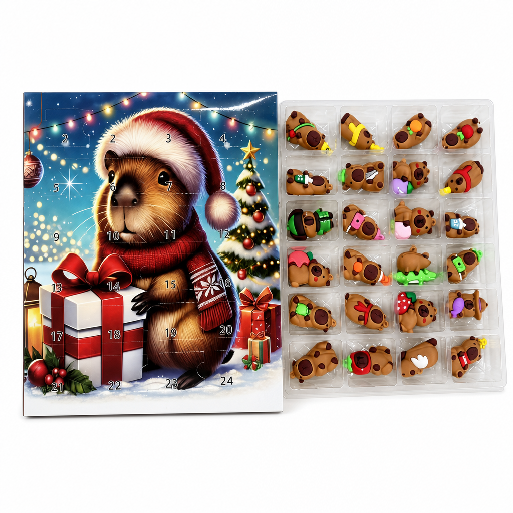 50% OFF | 🎁Capybara Christmas Advent Calendar – 24 Days Festive Countdown Surprises 🎄