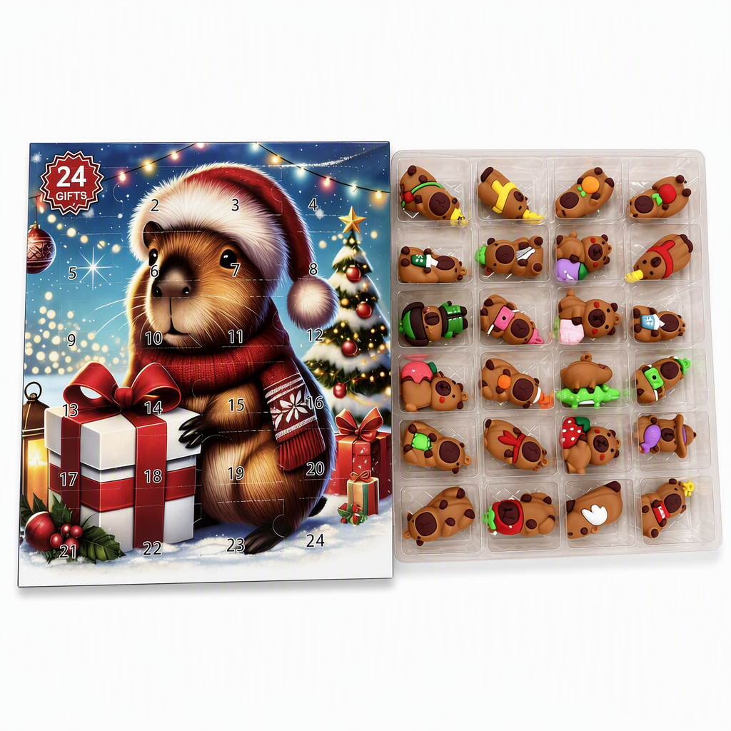 50% OFF | 🎁Capybara Christmas Advent Calendar – 24 Days Festive Countdown Surprises 🎄