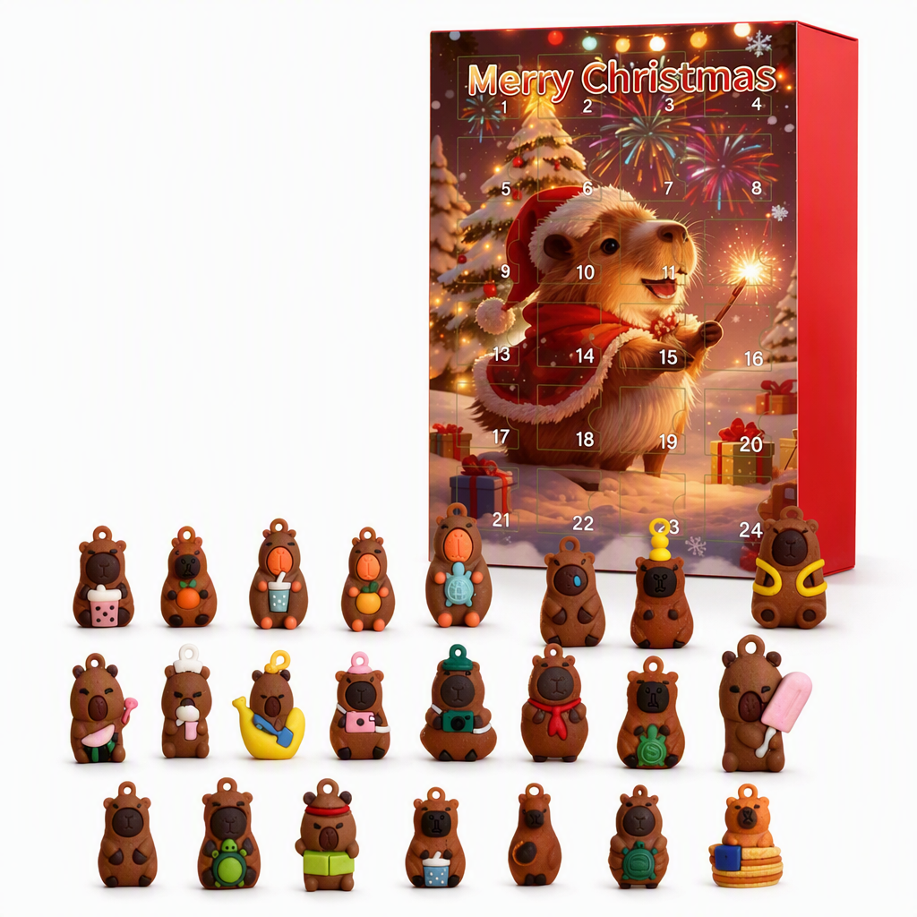 50% OFF | 🎁Capybara Christmas Advent Calendar – 24 Days Festive Countdown Surprises 🎄