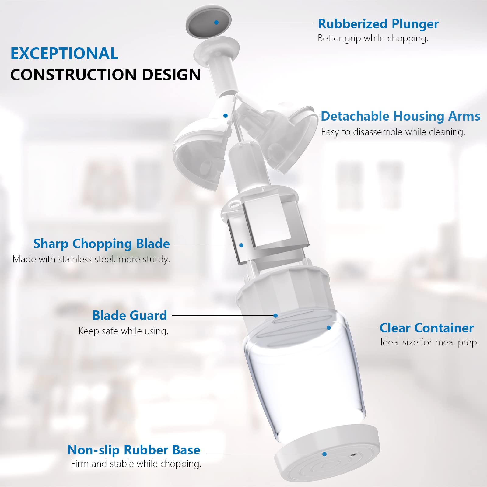 Manual Push Food Chopper